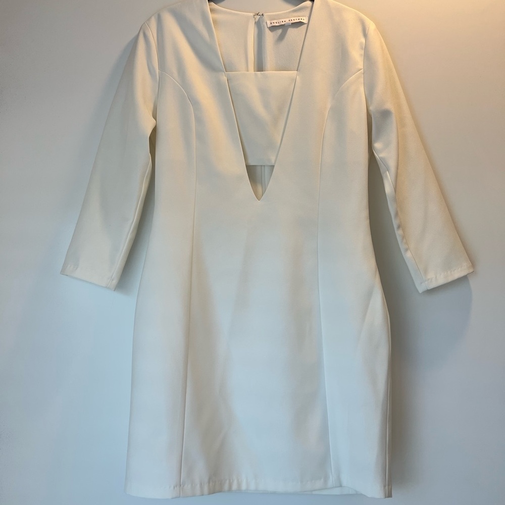 English Factory White Cutout Mini Dress